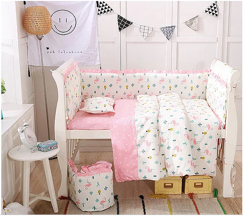 Baby Breathable 2 in 1 Mesh Crib Bumper/crib bedsheet-star